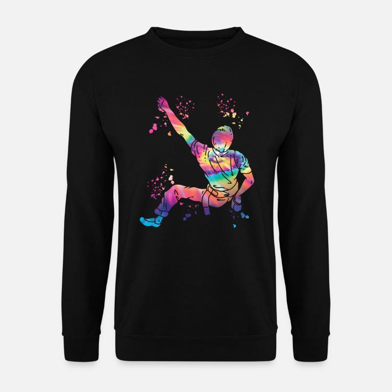 Boulderer Colorsplash Boulder Bouldering - Sweat-shirt Unisexe - noir
