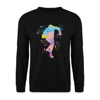 Lanceur de poids Colorsplash Lancer de poids - Sweat-shirt Unisexe - noir - Devant - Alina (178cm) & Michal (187cm)