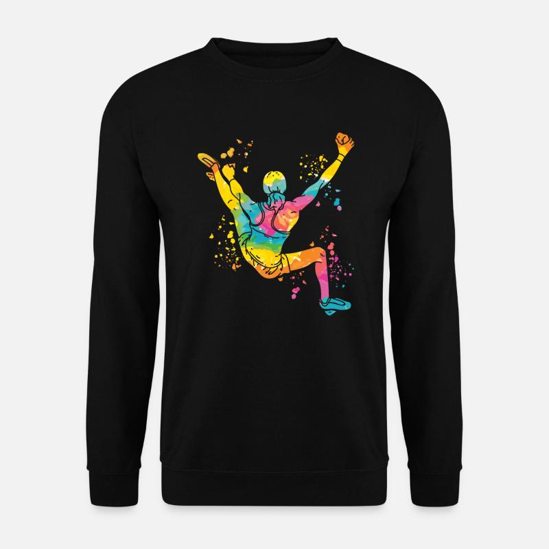 Boulderer Colorsplash Boulder Bouldering - Unisex Sweatshirt - black