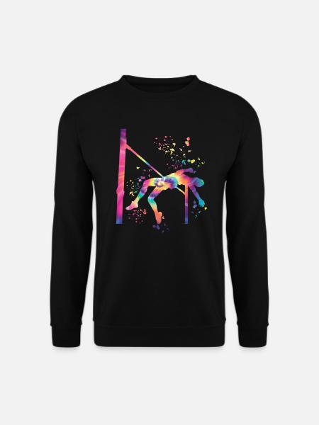 Hochspringer Wasserfarben Hochsprung - Unisex Pullover - Schwarz