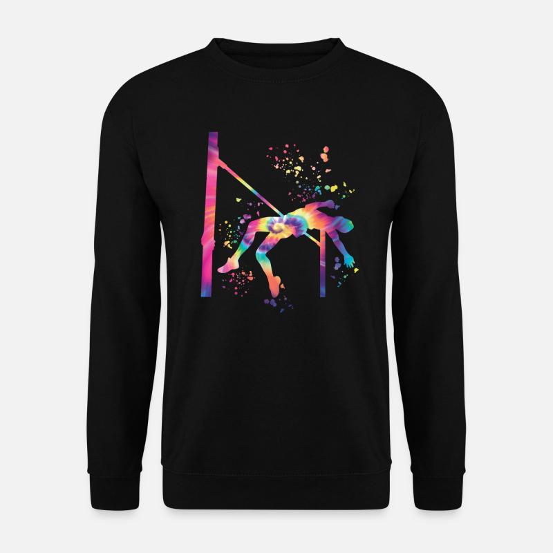 Hochspringer Wasserfarben Hochsprung - Unisex Pullover - Schwarz