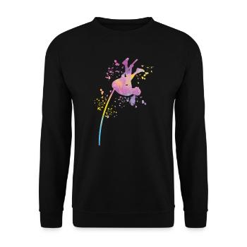 Stabhochspringer Kids Stabhochsprung - Unisex Pullover - Schwarz - Vorne - Alina (178cm) & Michal (187cm)