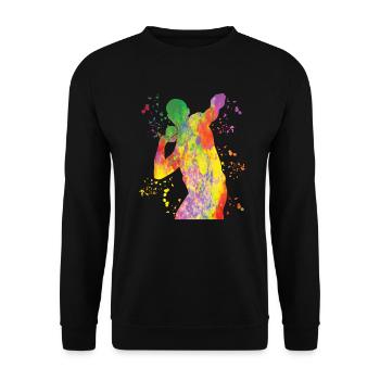 Lanceur de poids Colorsplash Lancer de poids - Sweat-shirt Unisexe - noir - Devant - Alina (178cm) & Michal (187cm)