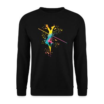 Stabhochspringer Kids Stabhochsprung - Unisex Pullover - Schwarz - Vorne - Alina (178cm) & Michal (187cm)
