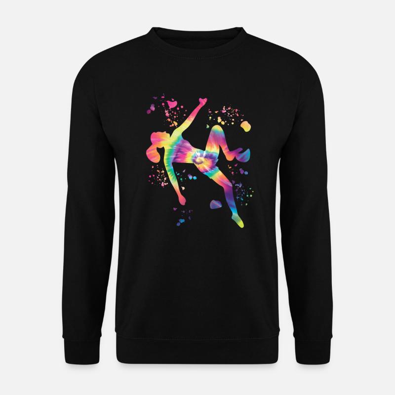 Boulderer Colorsplash Boulder Bouldern - Unisex Pullover - Schwarz