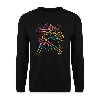Hurdle Run Obstacle Course Kids Hurdle Run - Unisex Sweatshirt - black - Front - Alina (178cm) & Michal (187cm)