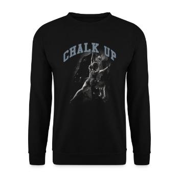 Chalk Up Boulderer Bouldern - Unisex Pullover - Schwarz - Vorne - Alina (178cm) & Michal (187cm)