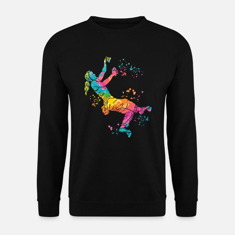 Boulderer Colorsplash Boulder Bouldern - Unisex Pullover - Schwarz