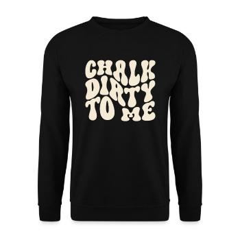 Boulderer Chalk Dirty To Me Bouldering - Sweat-shirt Unisexe - noir - Devant - Alina (178cm) & Michal (187cm)