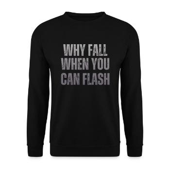 Pourquoi tomber quand on peut flasher des rochers - Sweat-shirt Unisexe - noir - Devant - Alina (178cm) & Michal (187cm)