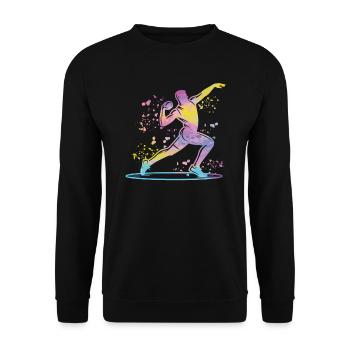 Lanceur de poids Colorsplash Lancer de poids - Sweat-shirt Unisexe - noir - Devant - Alina (178cm) & Michal (187cm)