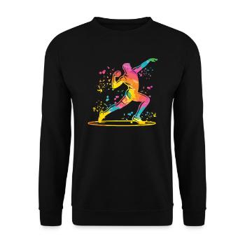 Lanceur de poids Colorsplash Lancer de poids - Sweat-shirt Unisexe - noir - Devant - Alina (178cm) & Michal (187cm)