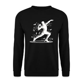 Lanceur de poids Colorsplash Lancer de poids - Sweat-shirt Unisexe - noir - Devant - Alina (178cm) & Michal (187cm)
