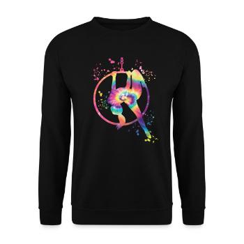 Aerialist Aerial Ring Lyra Air Ring - Unisex Sweatshirt - black - Front - Alina (178cm) & Michal (187cm)