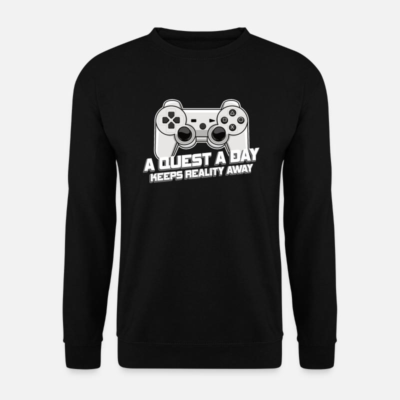 Gamer A Quest A Day Spielen - Unisex Pullover - Schwarz