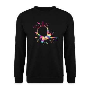 Aerialist Aerial Ring Lyra Air Ring - Unisex Sweatshirt - black - Front - Alina (178cm) & Michal (187cm)