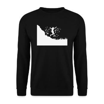 Trail Runner Cross Trail Bergläufer - Unisex Pullover - Schwarz - Vorne - Alina (178cm) & Michal (187cm)