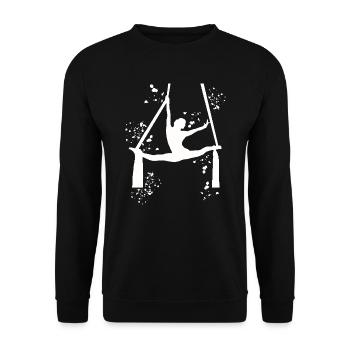 Vertical Cloth Aerial Acrobatics Aerial Silk - Unisex Sweatshirt - black - Front - Alina (178cm) & Michal (187cm)