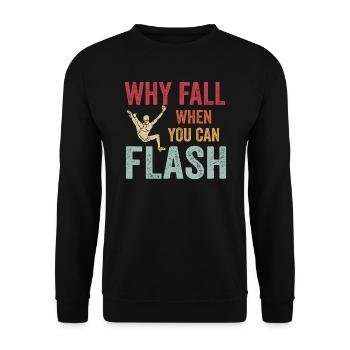 Boulderer Chalk Up Und Flash Bouldering - Unisex Pullover - Schwarz - Vorne - Alina (178cm) & Michal (187cm)