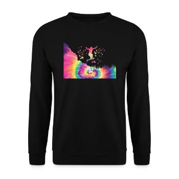 Trail Runner Cross Trail Mountain Runner - Unisex Sweatshirt - black - Front - Alina (178cm) & Michal (187cm)