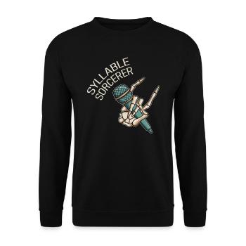 Silbenzauberer Poetry Slam - Unisex Pullover - Schwarz - Vorne - Alina (178cm) & Michal (187cm)