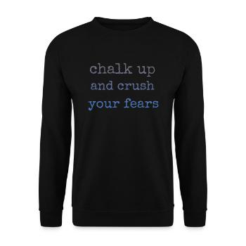 Bouldern Chalk Up Boulderer - Unisex Pullover - Schwarz - Vorne - Alina (178cm) & Michal (187cm)
