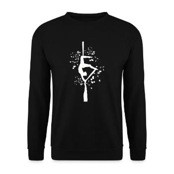 Vertikaltuch Luftakrobatik Aerial Silk - Unisex Pullover - Schwarz - Vorne - Alina (178cm) & Michal (187cm)