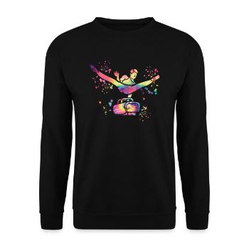 Artistic Gymnastics Pommel Horse Turner - Unisex Sweatshirt - black - Front - Alina (178cm) & Michal (187cm)
