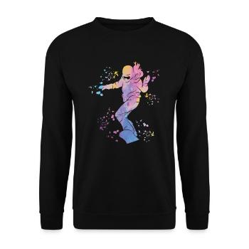 Snowboarder Snowboarding Snowboard - Unisex Sweatshirt - black - Front - Alina (178cm) & Michal (187cm)