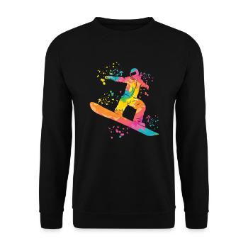 Snowboarder Snowboarding Snowboard - Sweat-shirt Unisexe - noir - Devant - Alina (178cm) & Michal (187cm)