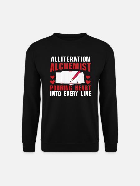 Alliteration Alchemist Poetry Slam - Unisex Sweatshirt - black