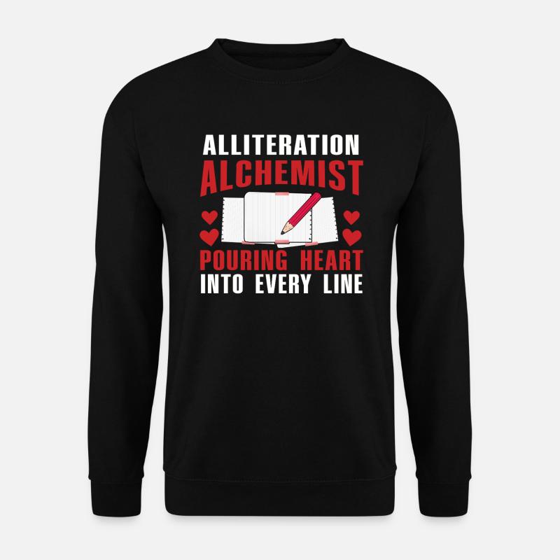 Alliteration Alchemist Poetry Slam - Unisex Pullover - Schwarz