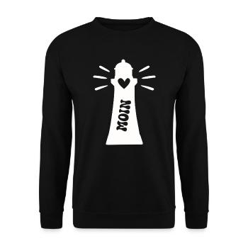 Leuchtturm Ostsee Nordsee Moin - Unisex Pullover - Schwarz - Vorne - Alina (178cm) & Michal (187cm)