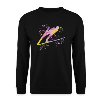 Vol à ski Ski nordique Saut à ski - Sweat-shirt Unisexe - noir - Devant - Alina (178cm) & Michal (187cm)