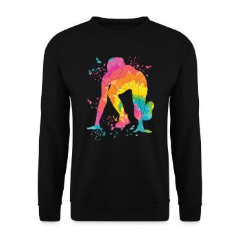 Sprinter Colorsplash Sprintender Sprint - Unisex Pullover - Schwarz - Vorne - Alina (178cm) & Michal (187cm)