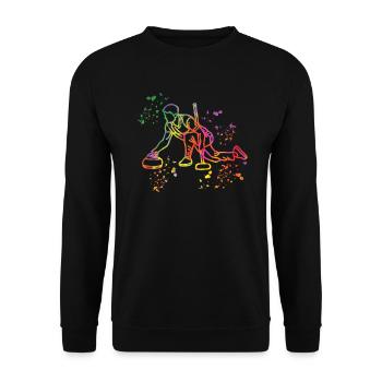 Curler Winter Sports Curling - Unisex Sweatshirt - black - Front - Alina (178cm) & Michal (187cm)