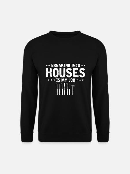 Burglar Locksmith Locking Technician Design - Unisex Sweatshirt - black