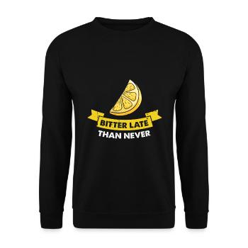 Lemon Design Lemonades Stand Boss Vente de citron - Sweat-shirt Unisexe - noir - Devant - Alina (178cm) & Michal (187cm)