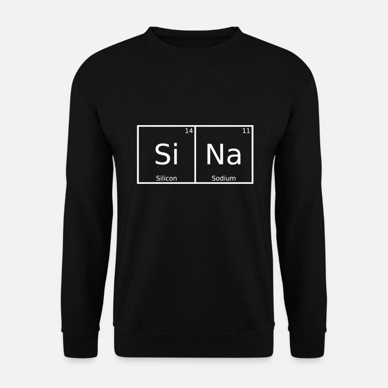 Sina Name Vorname Chemie Periodensystem Elemente - Unisex Pullover - Schwarz