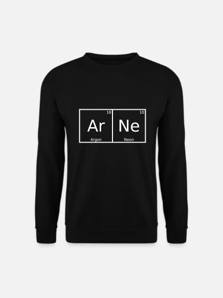 Arne Name First Name Chemistry Periodic Table Elements - Unisex Sweatshirt - black