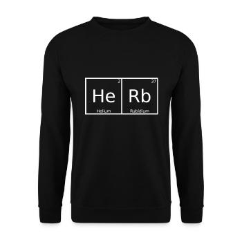 Herb Name First Name Chemistry Periodic Table Elements - Unisex Sweatshirt - black - Front - Alina (178cm) & Michal (187cm)