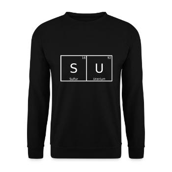 Su Name Vorname Chemie Periodensystem Elemente - Unisex Pullover - Schwarz - Vorne - Alina (178cm) & Michal (187cm)