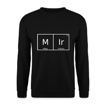 Mir Name First Name Chemistry Periodic Table Elements - Unisex Sweatshirt - black - Front - Alina (178cm) & Michal (187cm)