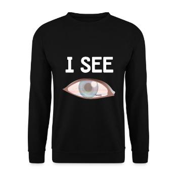 Oeil avec la mer - I Lake - Sweat-shirt Unisexe - noir - Devant - Alina (178cm) & Michal (187cm)