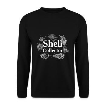 Muschel und Schneckenhaus Sammler - Unisex Pullover - Schwarz - Vorne - Alina (178cm) & Michal (187cm)