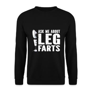 Artificial leg design for leg prostheses - Unisex Sweatshirt - black - Front - Alina (178cm) & Michal (187cm)
