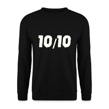 10/10 ten out of ten 10 out of 10 gift idea - Unisex Sweatshirt - black - Front - Alina (178cm) & Michal (187cm)