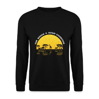 Conception de voyage en famille africaine pour l’Afrique - Sweat-shirt Unisexe - noir - Devant - Alina (178cm) & Michal (187cm)