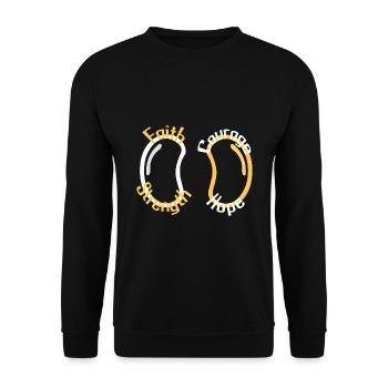 Le courage de la dialyse : la foi, la force, l’espoir - Sweat-shirt Unisexe - noir - Devant - Alina (178cm) & Michal (187cm)