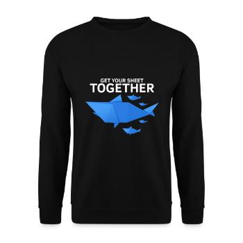 Conception d'origami Kirigami coloré - Sweat-shirt Unisexe - noir - Devant - Alina (178cm) & Michal (187cm)